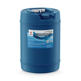 5-gallon HDPE carboy of USP-grade Kosher Propylene Glycol with Alliance Chemical label, safety symbols, and secure screw cap