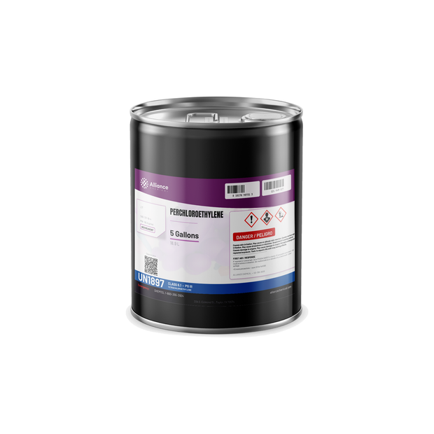 Perchloroethylene ACS Reagent Grade 5-gallon metal pail, Alliance Chemical for precision vapor degreasing