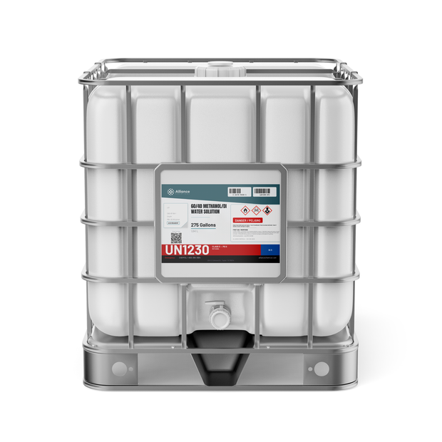 60/40 Methanol/DI Water Solution ACS Grade in a 275-gallon IBC tote, Alliance Chemical
