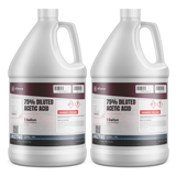 75% diluted food grade acetic acid in two 1-gallon plastic jugs from Alliance Chemical