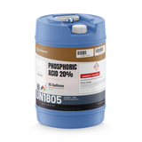 Phosphoric acid 20% food grade in a 15-gallon blue plastic carboy for food and beverage processing, Alliance Chemical