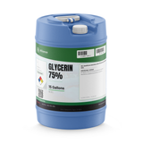 Glycerin 75% Food Grade in a blue 15-gallon plastic carboy for food and beverage formulation, Alliance Chemical
