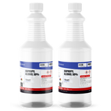 Isopropyl Alcohol 50% USP Grade in two 1-quart white plastic bottles, Alliance Chemical