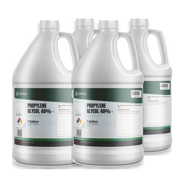 Propylene Glycol 40% Technical Grade in a case of four 1-gallon jugs from Alliance Chemical