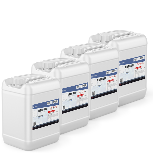 Gleam Guru 10% technical grade ammonium hydroxide solution in four 5-gallon pails, Alliance Chemical
