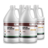 Technical grade Citric Acid 50% Solution in a case of four 1-gallon plastic jugs for industrial descaling, Alliance Chemical