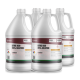 Citric Acid 25% Solution in a case of four 1-gallon jugs from Alliance Chemical for rust and scale removal