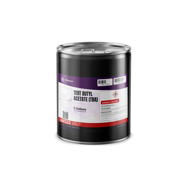 Tert Butyl Acetate Technical Grade in a 5-gallon metal pail from Alliance Chemical