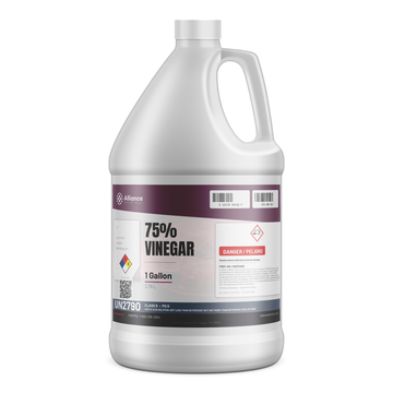 75% Vinegar technical grade 1-gallon plastic jug for industrial descaling, Alliance Chemical