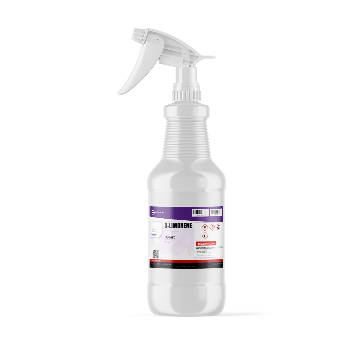 D-Limonene Technical Grade 1-quart spray bottle, Alliance Chemical for parts washing and degreasing