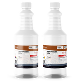 Sodium Hypochlorite 8.25% technical grade in two 1-quart plastic bottles from Alliance Chemical