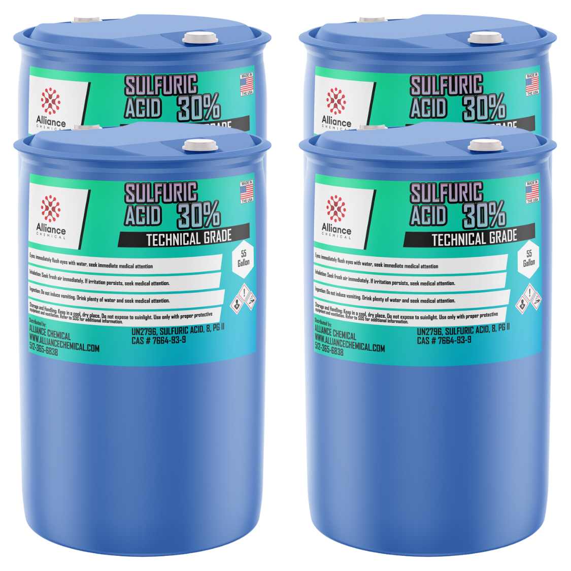 Sulfuric Acid 30% 5 Gallon Pail Industrial Grade Chemical