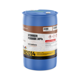 Hydrogen Peroxide 30% ACS Reagent Grade in a 55-gallon blue drum from Alliance Chemical
