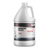 Hydrochloric Acid 31% ACS Reagent Grade in a 1-gallon white plastic jug by Alliance Chemical