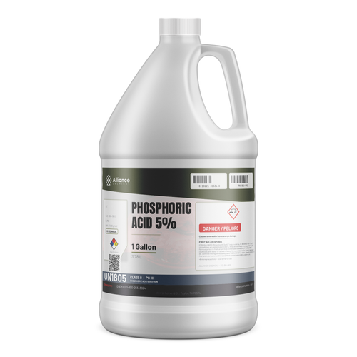 Phosphoric Acid 5% Technical Grade 1-gallon white plastic jug from Alliance Chemical