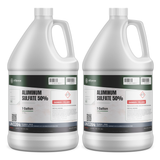 Aluminum Sulfate 50% solution in two 1-gallon plastic jugs for water treatment, Alliance Chemical