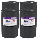 10% technical grade vinegar, four 55-gallon drums, Alliance Chemical for concrete etching and pH control