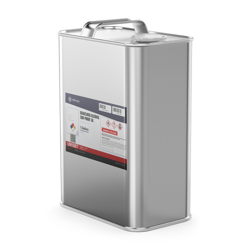 Denatured Alcohol 200 Proof 3A Technical Grade in a 1-gallon metal can from Alliance Chemical