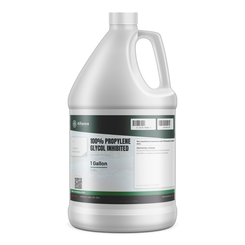 100% inhibited propylene glycol in a 1-gallon plastic jug for closed-loop HVAC systems, Alliance Chemical