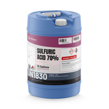 Sulfuric Acid 70% in a 15-gallon blue carboy for pH neutralization and metal finishing, Alliance Chemical