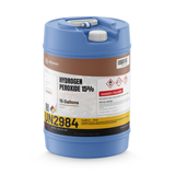 Hydrogen Peroxide 15% Technical Grade in a 15-gallon blue carboy for textile bleaching, Alliance Chemical