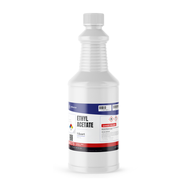 Ethyl acetate technical grade 1-quart plastic bottle for industrial coatings, Alliance Chemical