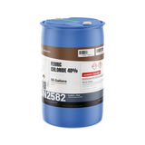 Ferric Chloride 40% Technical Grade in a 55-gallon blue drum from Alliance Chemical for PCB copper etching and wastewater treatment