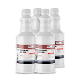 Hydrochloric Acid 20% Technical Grade in four 1-quart white plastic bottles, Alliance Chemical