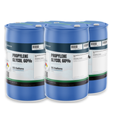 Propylene Glycol 60% Technical Grade four 55-gallon blue drums for industrial HVAC maintenance, Alliance Chemical