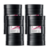 Four 55-gallon steel drums of Alliance Chemical Xylene with black bodies and product labels.