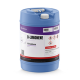 D-Limonene Technical Grade in a 15-gallon blue plastic carboy for parts degreasing, Alliance Chemical