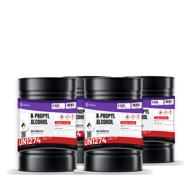 N-Propyl Alcohol 98.8% Technical Grade in four 55-gallon drums from Alliance Chemical