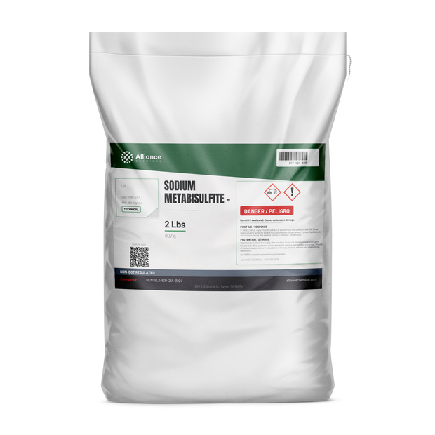 Sodium Metabisulfite Technical Grade 2-pound bag for water treatment dechlorination by Alliance Chemical