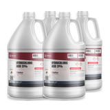 Hydrochloric Acid 31% Technical Grade in four 1-gallon jugs for steel pickling and rust removal, Alliance Chemical