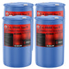 4x55-gallon blue drums of A-A-59601E Type III ACS-grade dry cleaning & degreasing solvent with hazard warning symbol and Alliance Chemical branding.