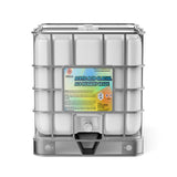 Alliance Chemical 330-gallon plastic tote of Acetic Acid Glacial ACS Grade with a metal cage, white cap, and product label.