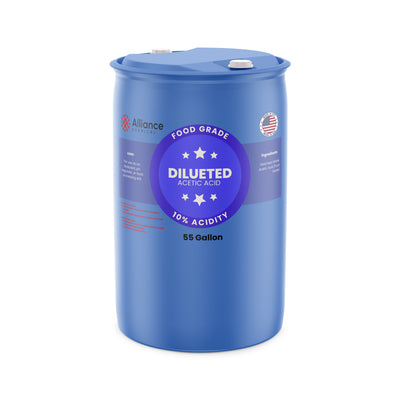 10% Diluted Acetic Acid Food Grade - 55 Gallon Drum