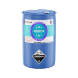 Alliance Chemical 20% diluted acetic acid food grade in blue 55-gallon plastic drum with corrosive label
