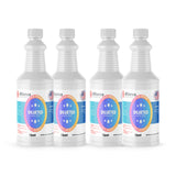 Alliance Chemical 30% diluted acetic acid food grade in four clear 1-quart plastic bottles with screw caps