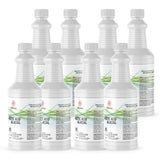 8x1 quart bottles of Alliance Chemical glacial acetic acid technical grade in HDPE containers safety warnings, and green