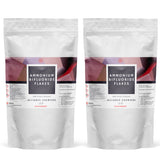 Two 2-lb Alliance Chemical Ammonium Bifluoride Flakes in white plastic bags with product and safety labels.