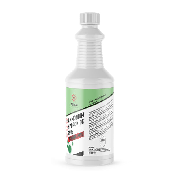 Ammonium Hydroxide 29% Technical Grade in a 1-gallon bottle — industrial neutralizer and chemical synthesis reagent