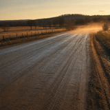 Calcium chloride dust suppression treatment on a rural dirt road — Alliance Chemical
