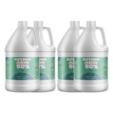 Four 1-gallon HDPE jugs of Alliance Chemical Citric Acid 50% Solution with white caps and product labels