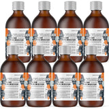 Eight 1-liter glass bottles of Alliance Chemical Cyclohexanone Technical Grade with silver caps and safety labels