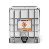 One 330-gallon tote of Alliance Chemical D-Limonene 94% - Food Grade with a metal cage, spigot, and product label.