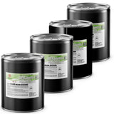 Four 5-gallon steel pails of Alliance Chemical Denatured Alcohol 190 Proof 3A with labels and silver-colored lids