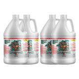 Four 1-gallon HDPE jugs of Alliance Chemical Drain Hammer - Sulfuric Acid Drain Cleaner with white caps and handles.