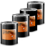 Alliance Chemical 4x5-gallon drums of Technical Grade Ethyl Acetate solvent in black steel containers UN hazard symbols 1