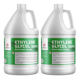2-gallon electronic-grade ethylene glycol (100% pure) in HDPE jugs GHS hazard pictogram, first aid instructions, Alliance